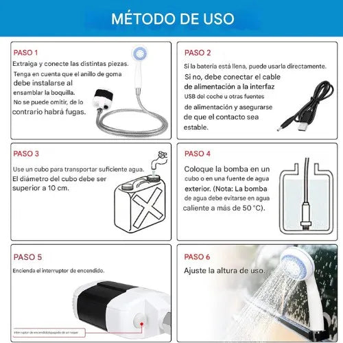 HydroGo™ – Ducha Portátil Recargable para Aventureros