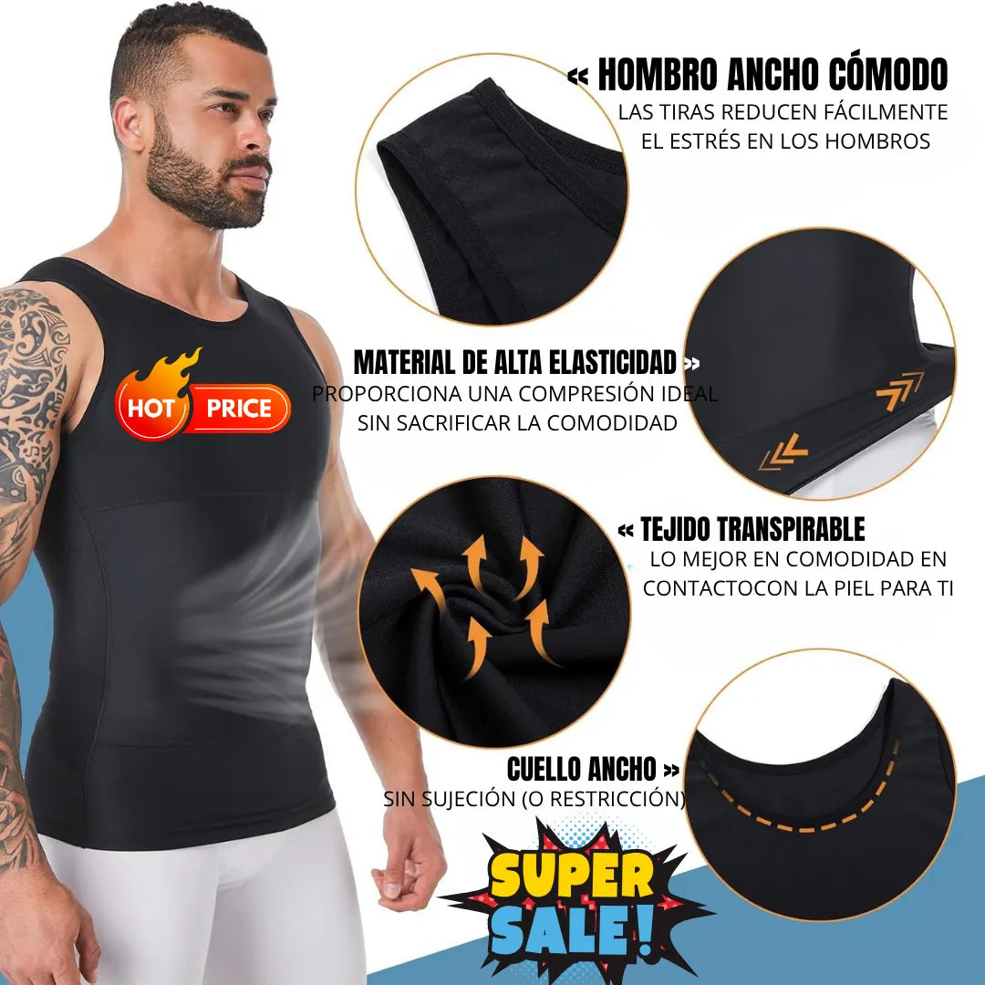 SlimPress™ | Camisilla reductora y moldeadora de abdomen para hombre