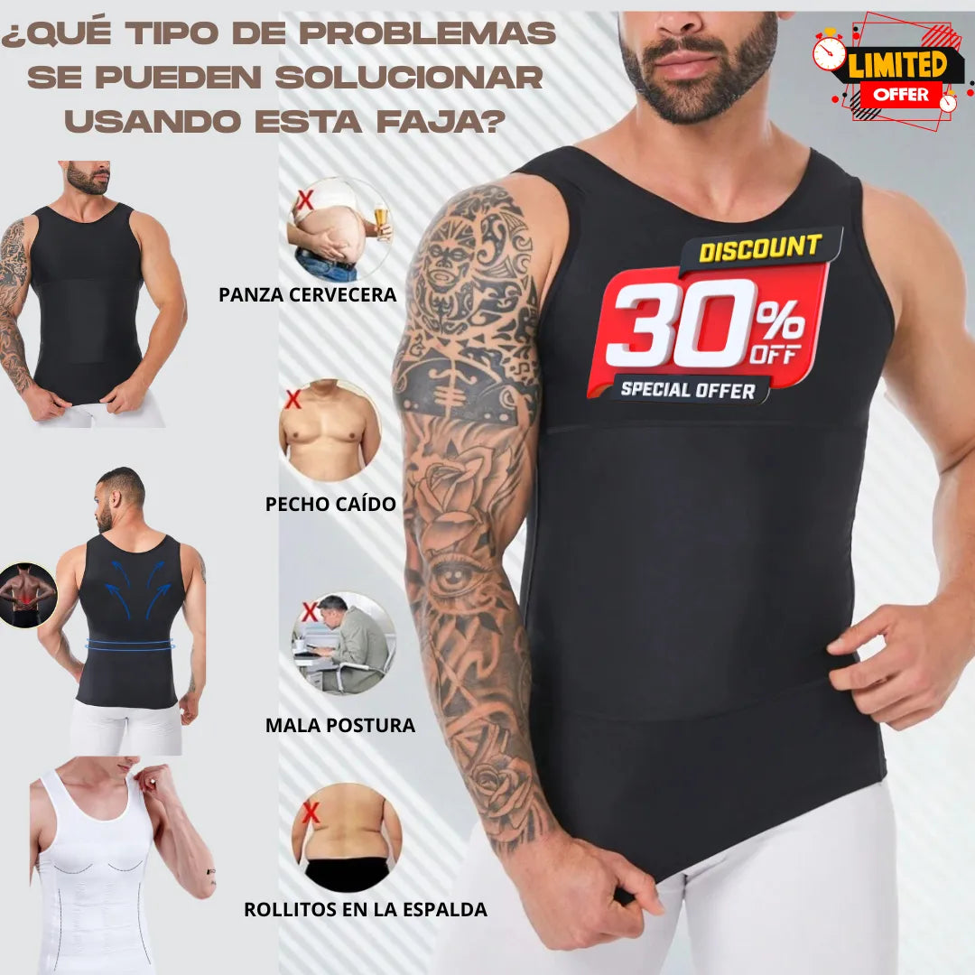 SlimPress™ | Camisilla reductora y moldeadora de abdomen para hombre